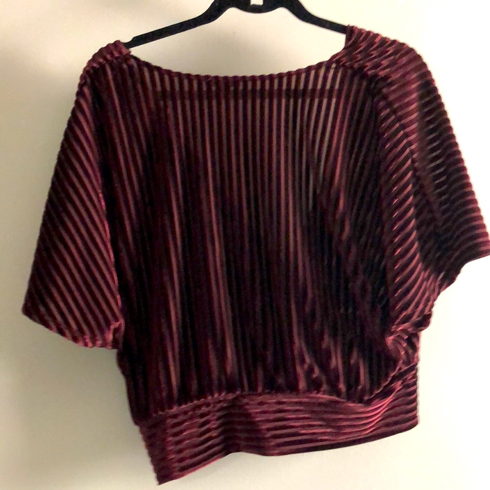 Velvet Wrap Top - Picture 2 of 3